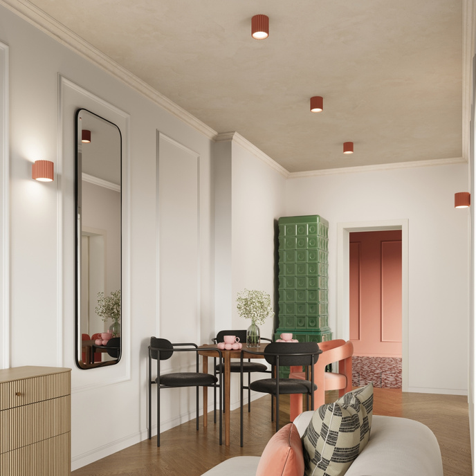 Wandlamp AURA perzik G9