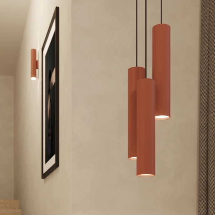 Hanglamp LAGOS 2 rood oker