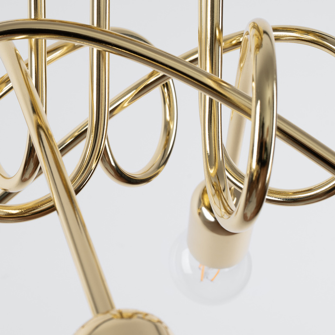 Kroonluchter LOOP 5 glanzend goud