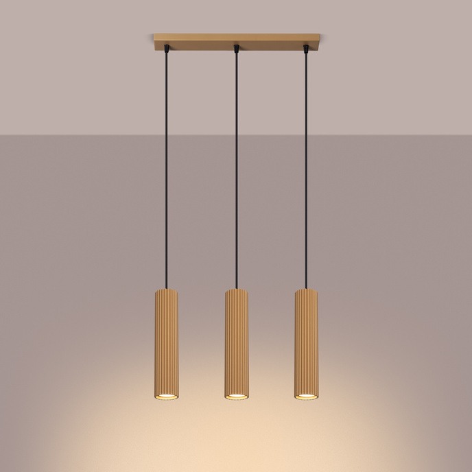 Hanglamp KARBON 3L goud