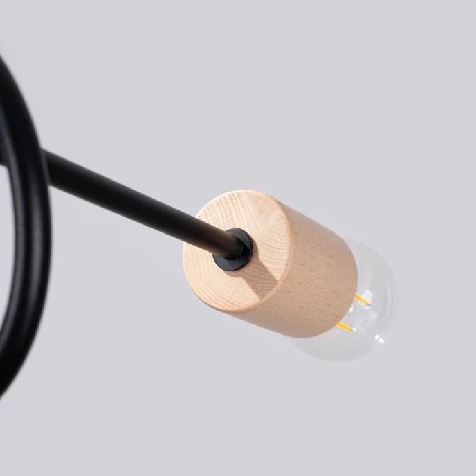 Kroonluchter EMBER 5 zwart