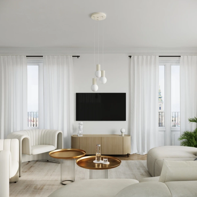 Hanglamp HALO 3P beige