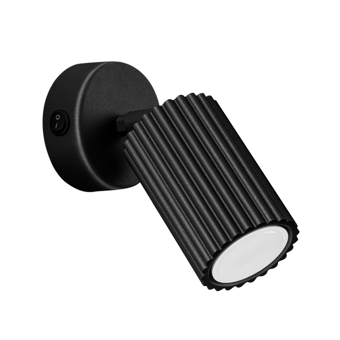 Wandlamp KARBON zwart met schakelaar