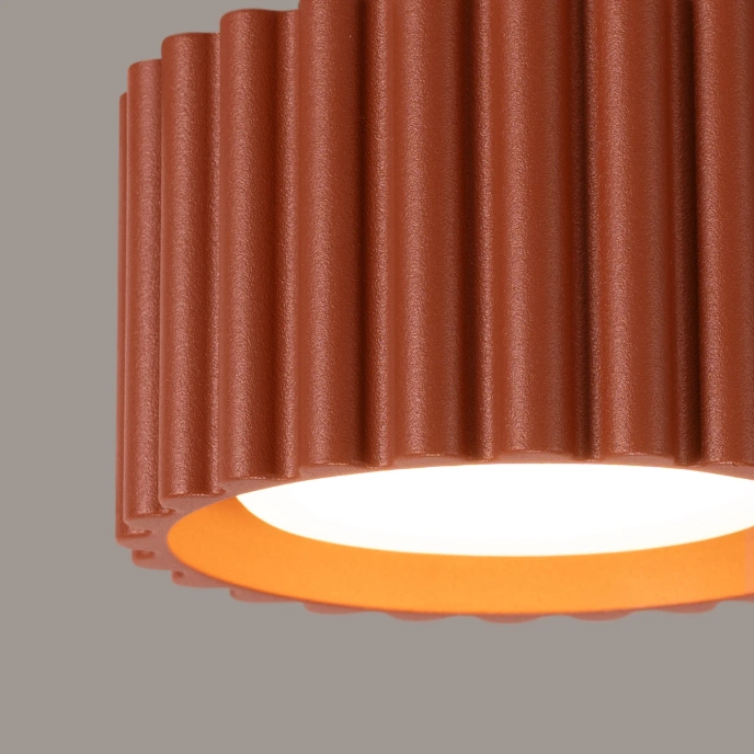 Plafondlamp AURA 1 rood ochra Gx53