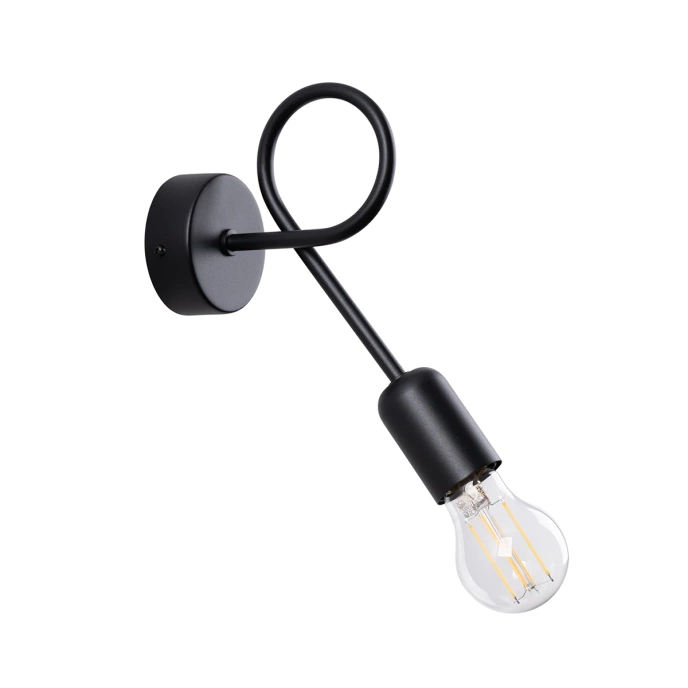 Wandlamp LOOP zwart