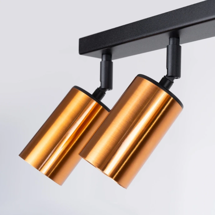 Plafondlamp WINX 6L zwart/cooper