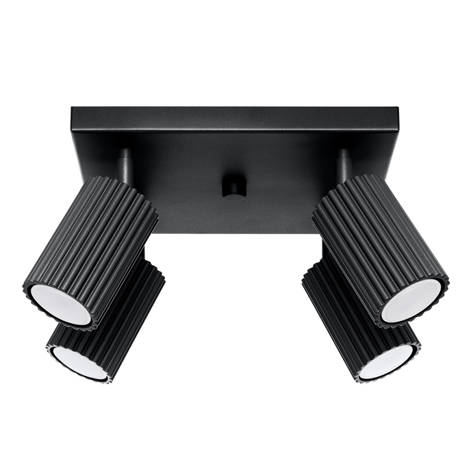 Plafondlamp KARBON 4 zwart