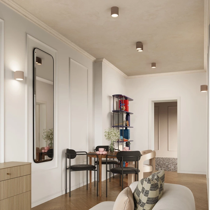 Plafondlamp AURA 2 taupe GU10