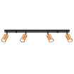 Plafondlamp WINX 4L zwart/cooper