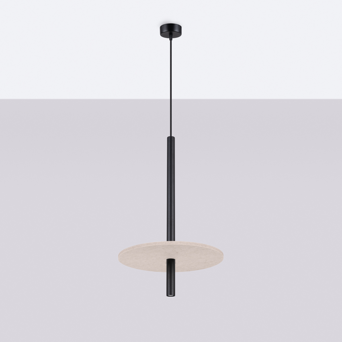 Hanglamp FELTRO 1 zwart/beige