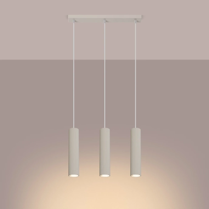 Hanglamp KARBON 3L beige