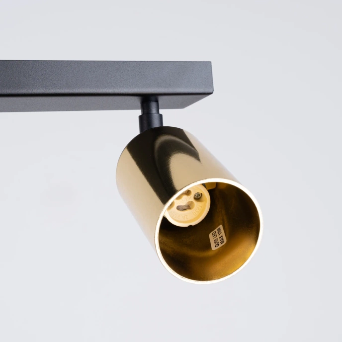 Plafondlamp WINX 6L zwart/goud