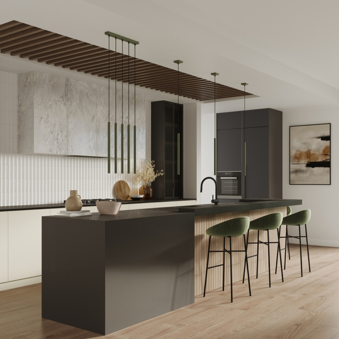 Hanglamp PASTELO 1 olijfgroen