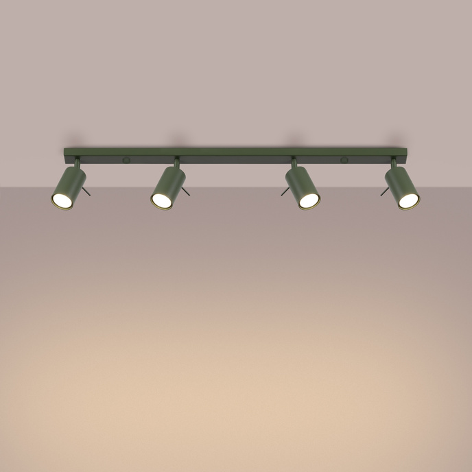 Plafondlamp RING 4L olijfgroen