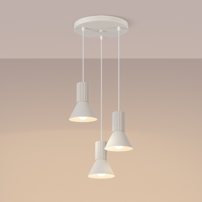 Hanglamp ESTRIA 3P beige