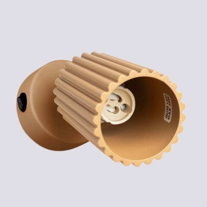 Wandlamp KARBON goud met schakelaar