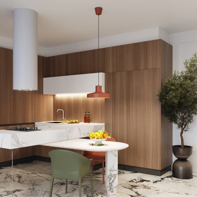 Hanglamp BILO rood oker