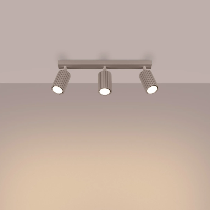 Plafondlamp KARBON 3L taupe