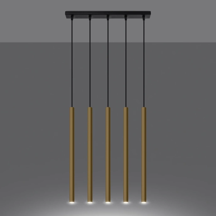 Hanglamp PASTELO 5L goud gepolijst