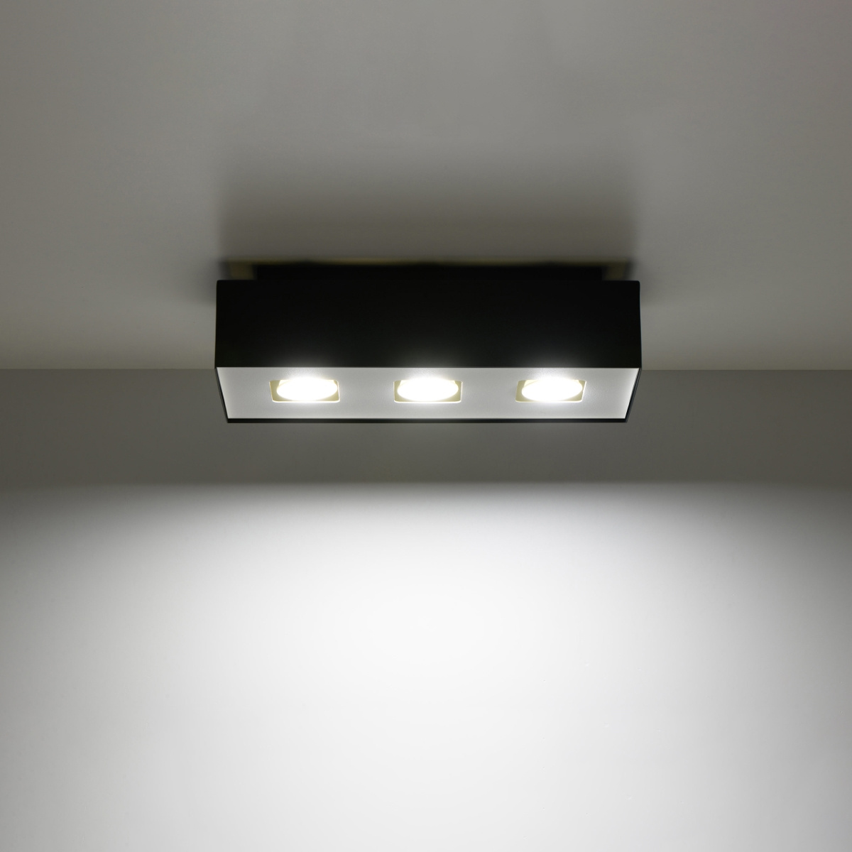 Plafondlamp MONO 3 zwart