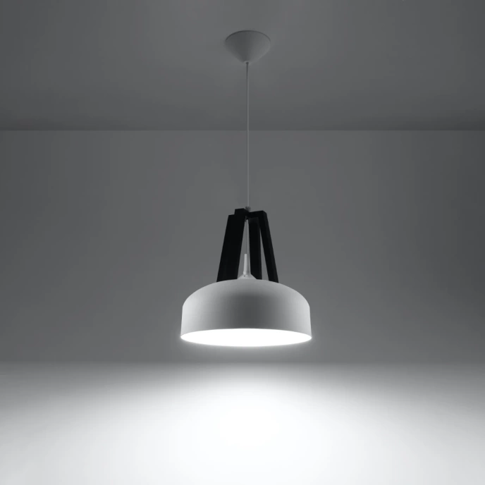 Hanglamp CASCO wit/zwart