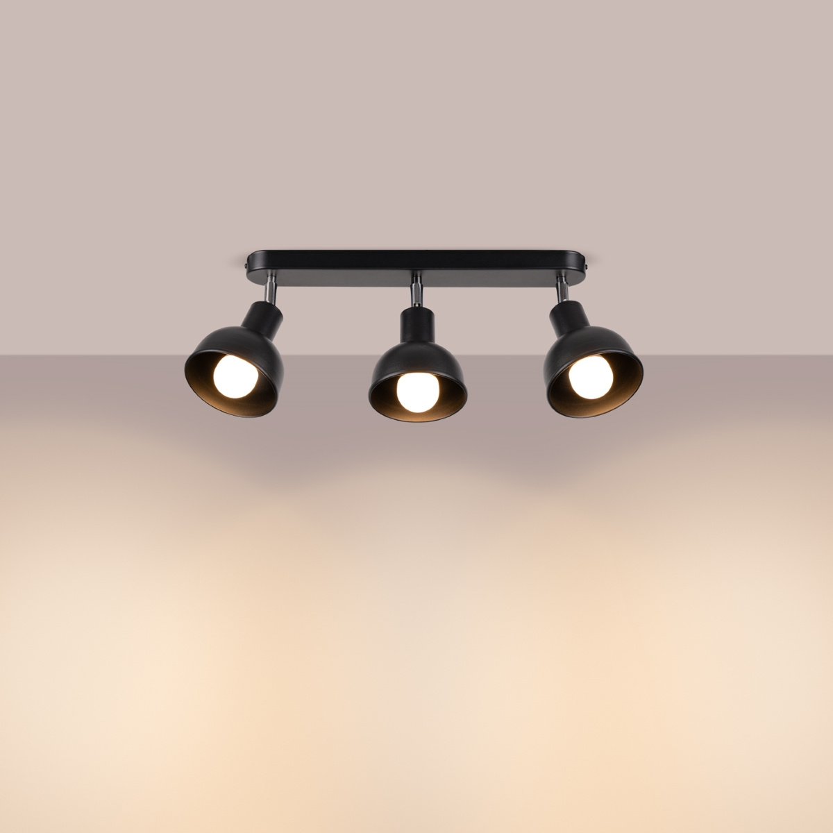 Plafondlamp ELBA 3 zwart