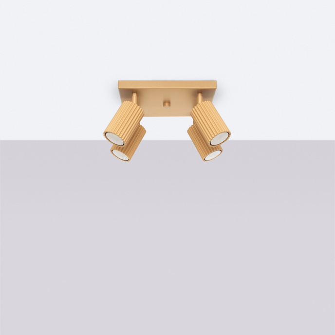 Plafondlamp KARBON 4 goud