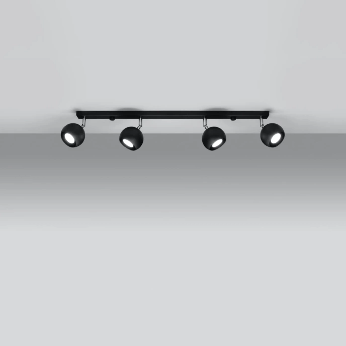 Plafondlamp OCULARE 4L zwart