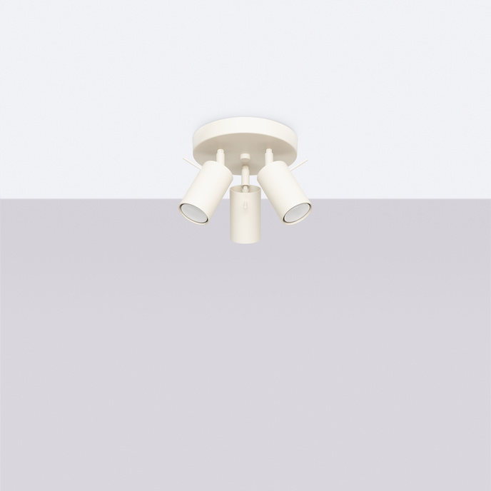 Plafondlamp RING 3P beige