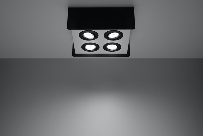 Plafond STEREO 4 wit/zwart