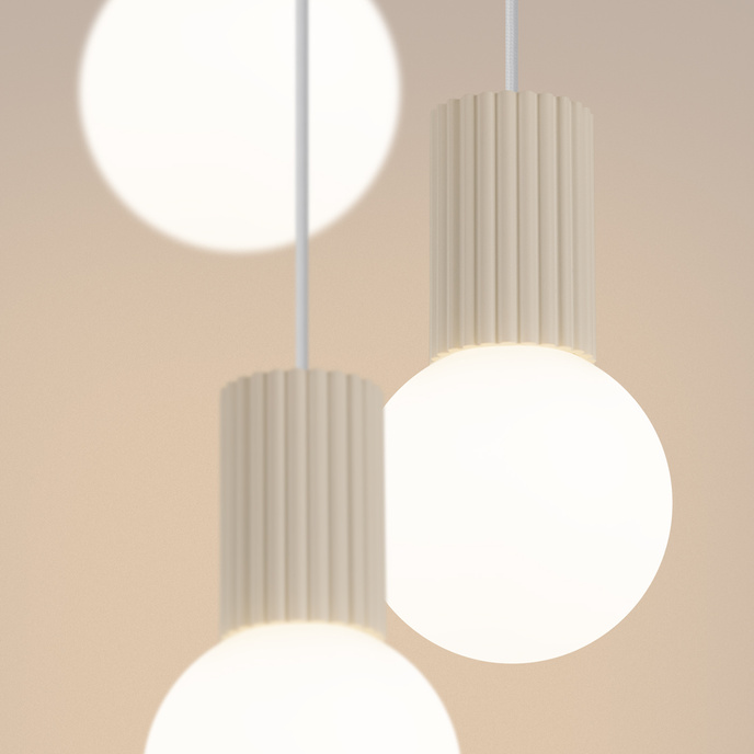 Hanglamp HALO 3P beige