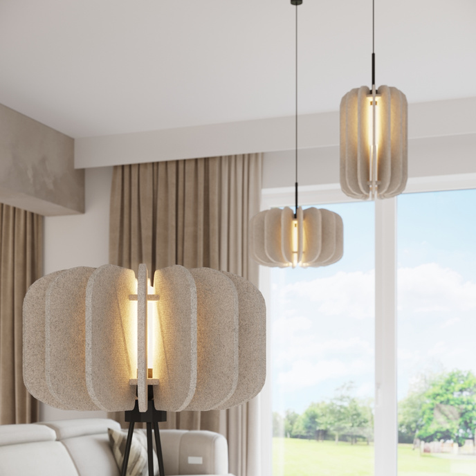 Hanglamp MULA 27 beige