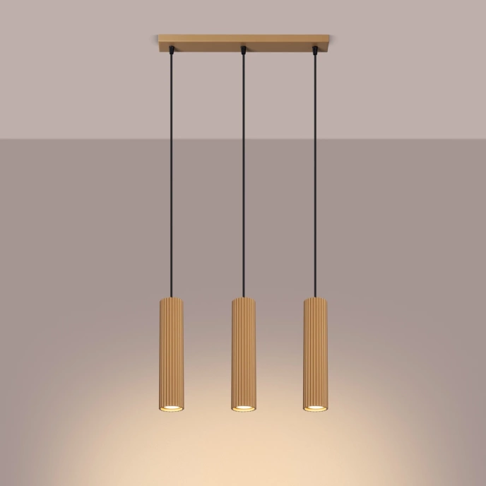 Hanglamp KARBON 3L goud