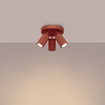 Plafondlamp KARBON 3P rood oker
