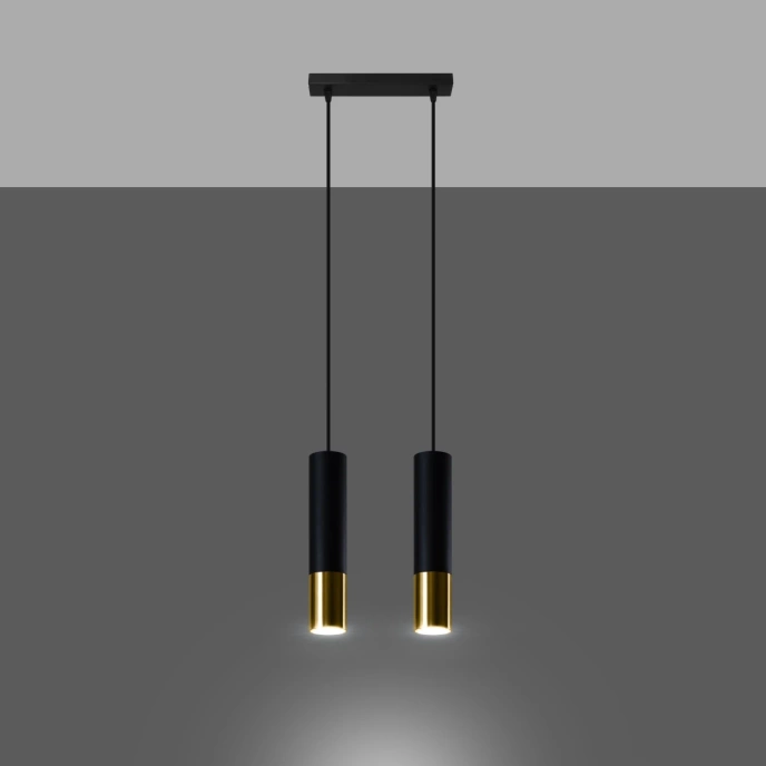 Hanglamp LOOPEZ 2 zwart/goud