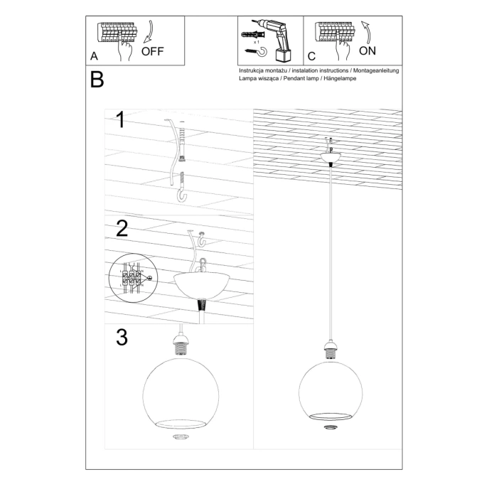 Hanglamp BALL wit
