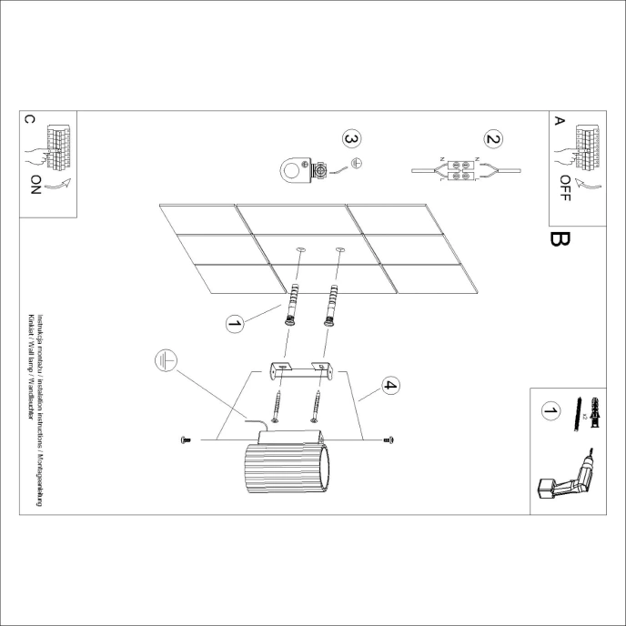 Wandlamp KARBON 10 wit