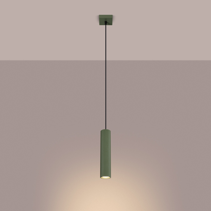Hanglamp KARBON 1 olijfgroen