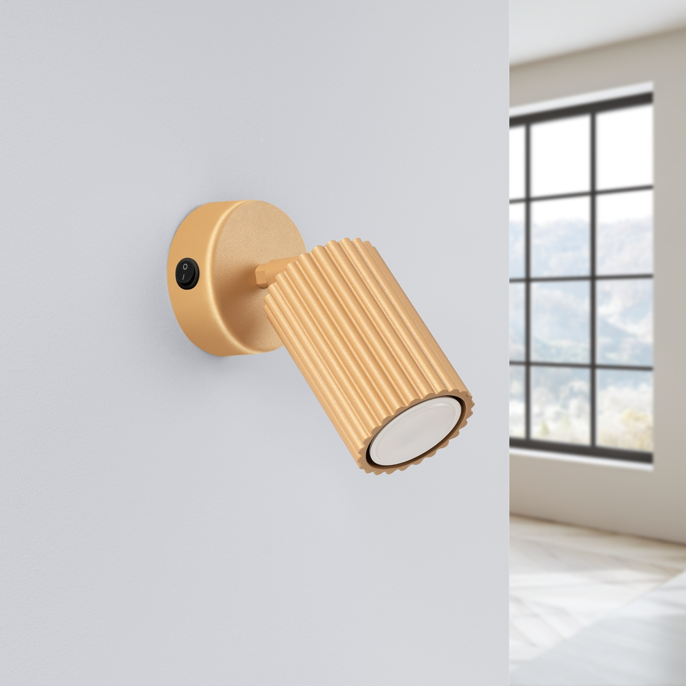 Wandlamp KARBON goud met schakelaar