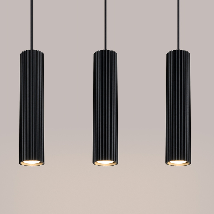 Hanglamp KARBON 3L zwart