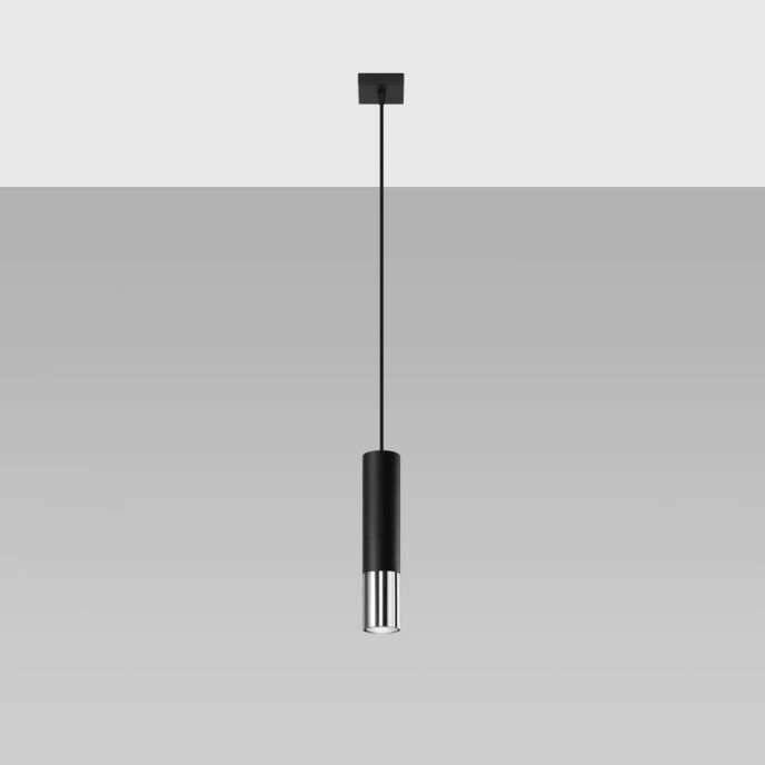 Hanglamp LOOPEZ 1 zwart/chroom
