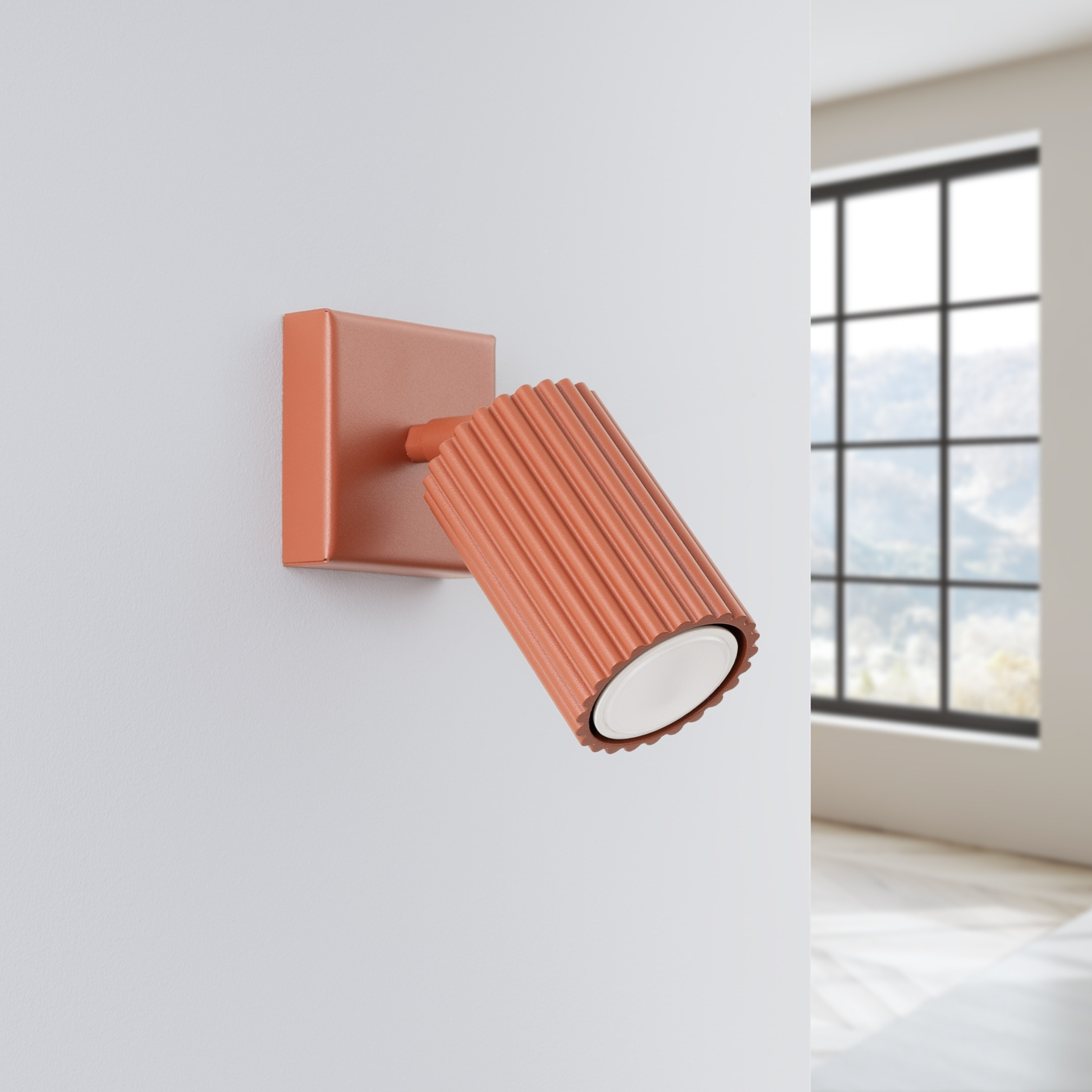 Wandlamp KARBON rood oker