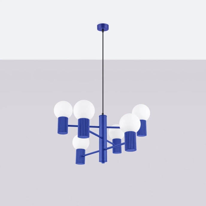 Kroonluchter HALO 6 ultramarijn