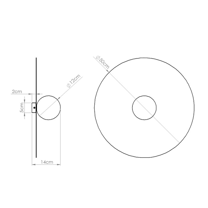Wandlamp AKE 50 ultramarijn