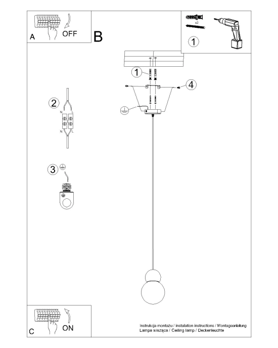 Hanglamp PEKKA 1 wit/natuurlijk hout
