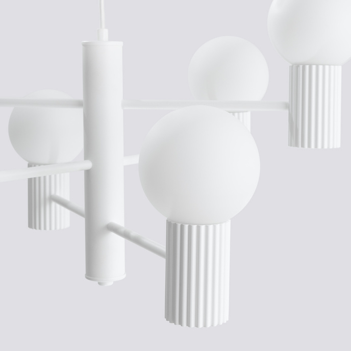 Kroonluchter HALO 6 wit