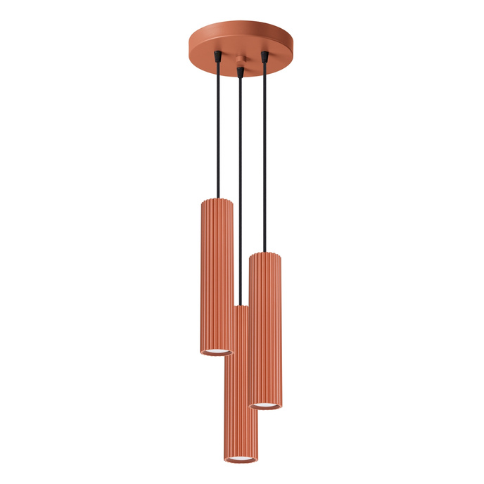 Hanglamp KARBON 3P rood oker