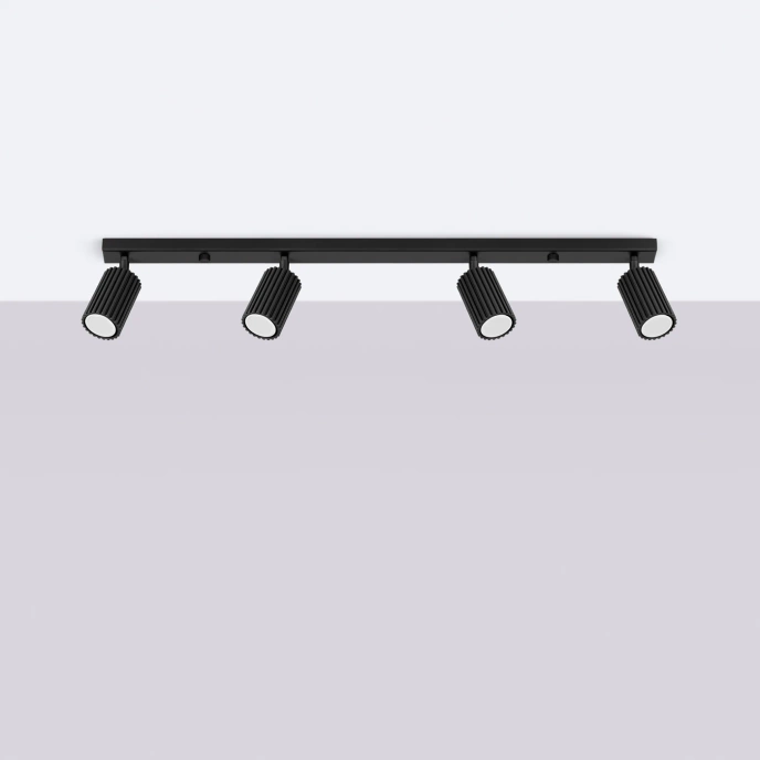 Plafondlamp KARBON 4L zwart