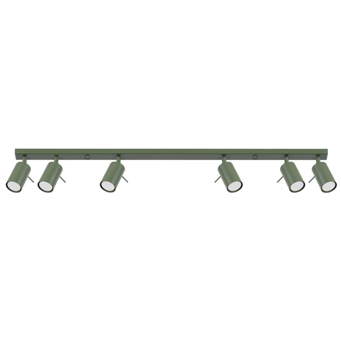 Plafondlamp RING 6L olijfgroen