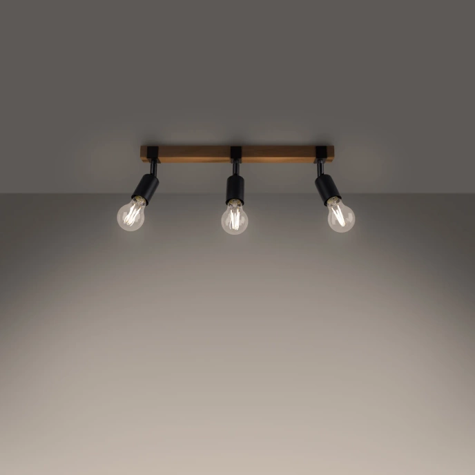 Plafondlamp ZUCA 3 zwart